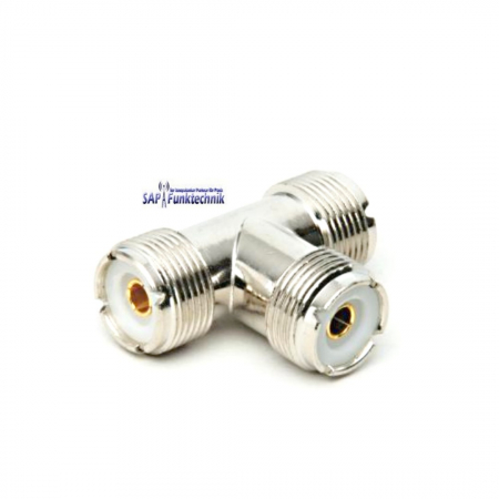 UHF-T-Adapter, 3 x UHF-Kupplung